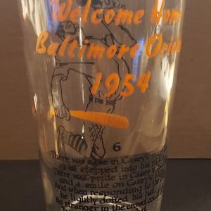 Baltimore Orioles 1954 Collectible Glass